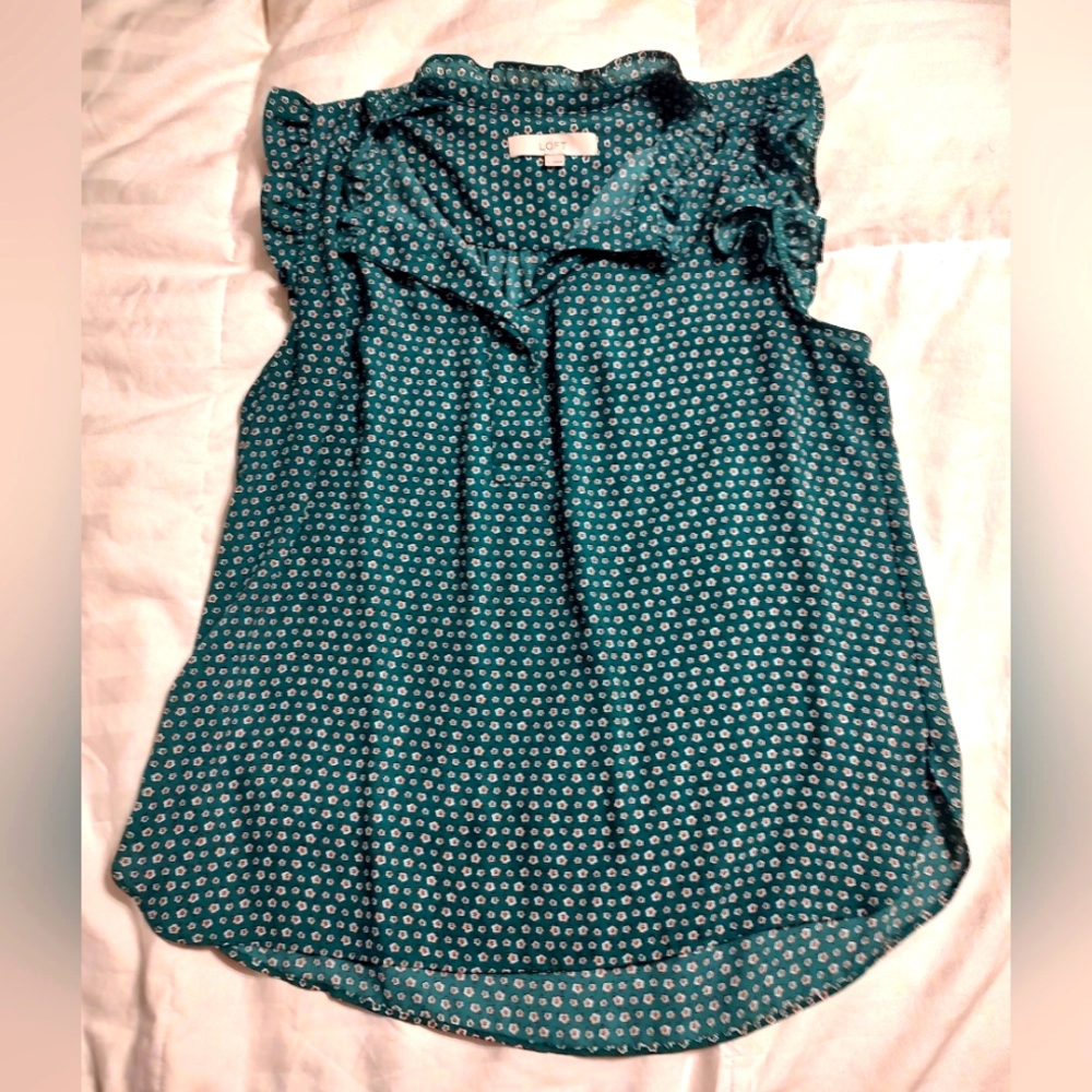 Ruffle Cap Sleeve Top